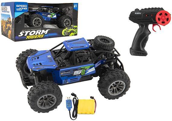 Terénní RC auto Teddies buggy modré 22cm plast 2,4GHz na baterie + dobíjecí pack