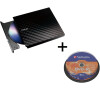 BUNDLE SDRW-08D2S-U LITE Black externí + soft + Verbatim DVD-R 10cake