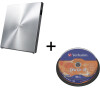 BUNDLE ASUS SDRW-08U5S-U/SILVER externí slim + soft + Verbatim DVD-R 10cake