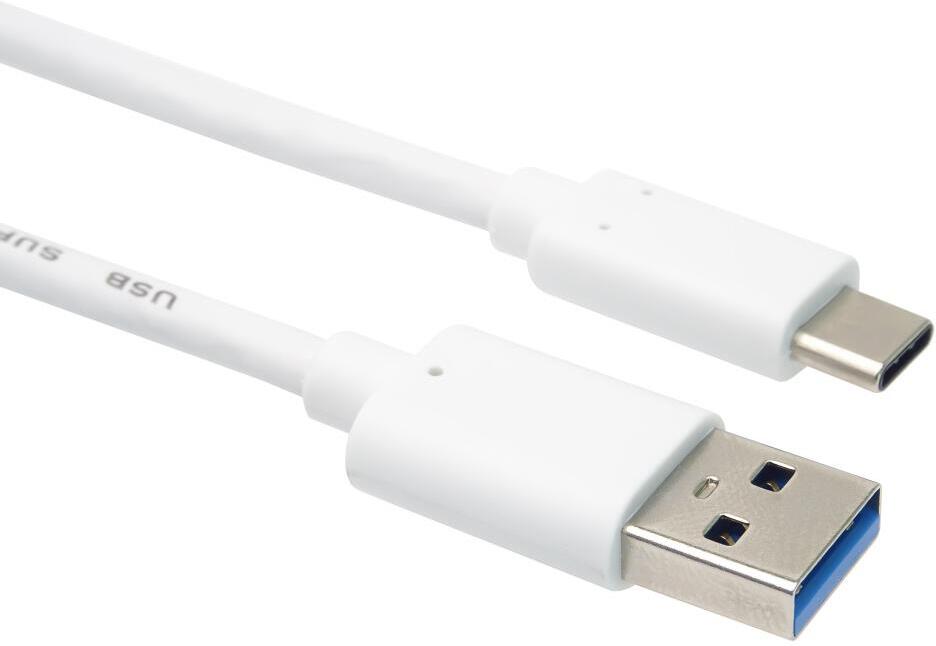 PREMIUMCORD kabel USB-C - USB 3.0 A (USB 3.2 generation 2, 3A, 10Gbit/s) 0,5m bílá (ku31ck05w)