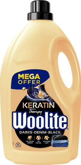 Woolite Keratin Therapy Darks Denim Black prací gel, 4,5 l, 75 dávek