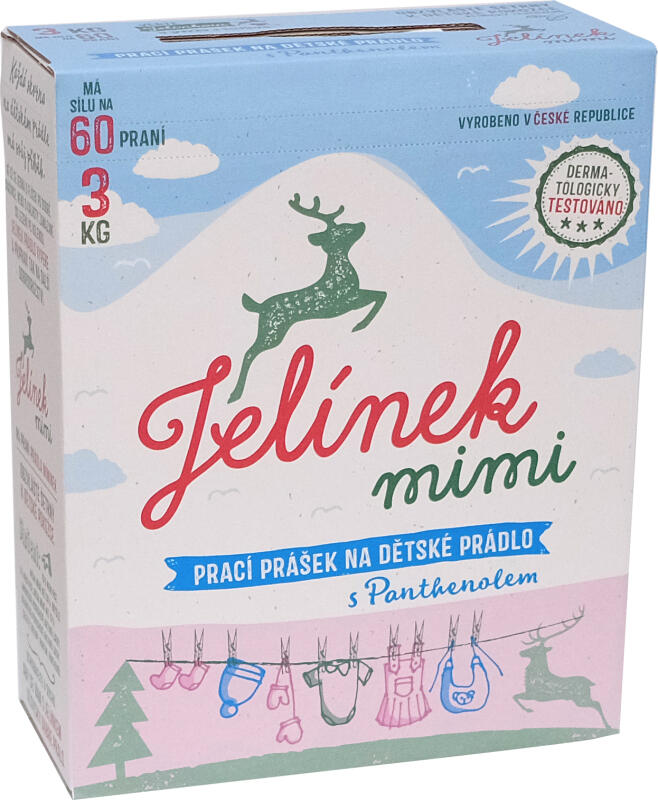 Prací prášek pro miminka Jelen Jelínek mimi , 60 praní, 3 kg