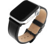 Kožený řemínek FIXED Leather Strap pro Apple Watch 42/44/45/46/49mm, černý