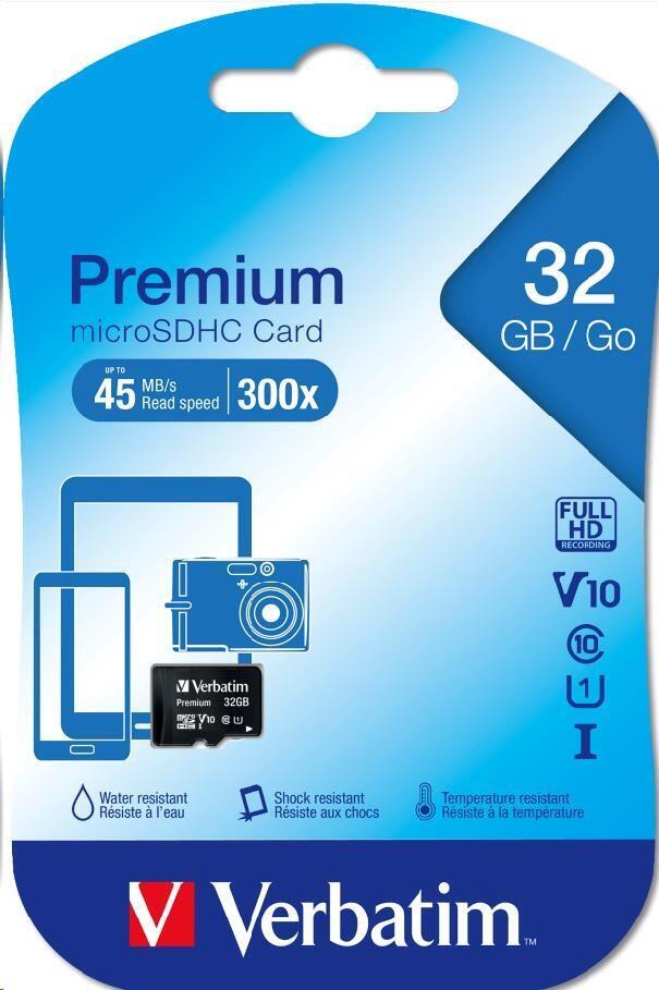 Paměťová karta Verbatim Micro SDHC 32GB Class 10