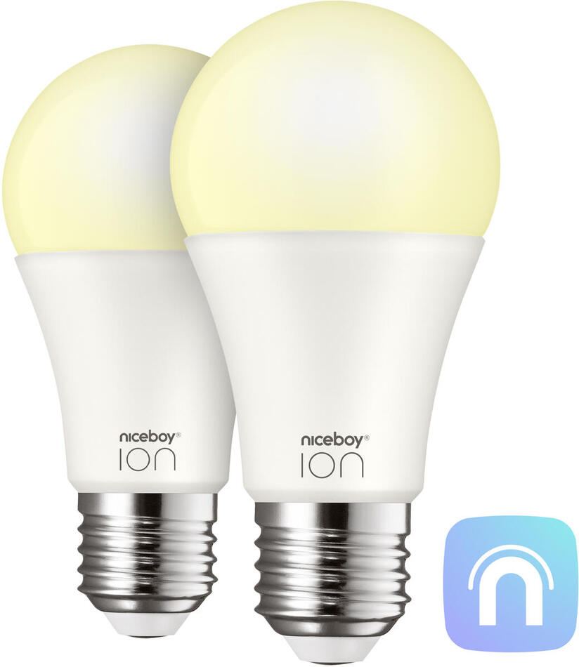 SET 2 ks chytrých žárovek Niceboy ION SmartBulb AMBIENT 9W - E27