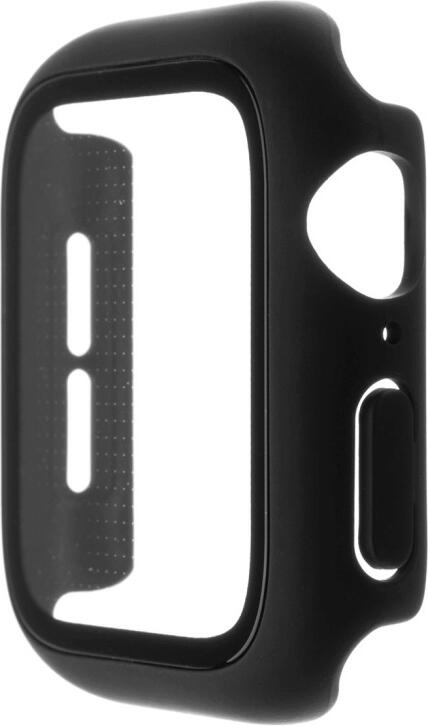 Ochranné pouzdro FIXED Pure+ s temperovaným sklem pro Apple Watch 44mm, černé