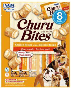 Pamlsek pro psy INABA Churu Dog Bites Chicken wraps Chicken 8x12g