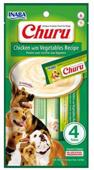 Pamlsek pro psy INABA Churu Dog Chicken with Vegetables 4x14g