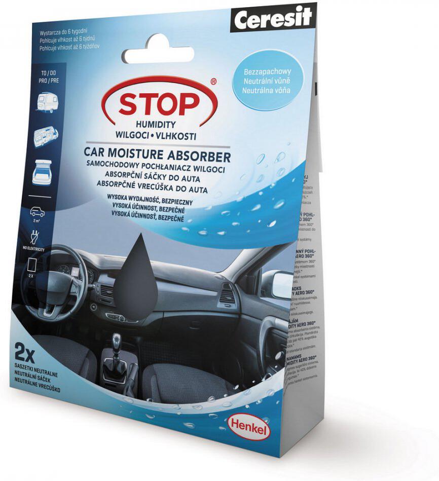 CERESIT STOP VLHKOSTI absorpční sáčky do auta (2x50g)