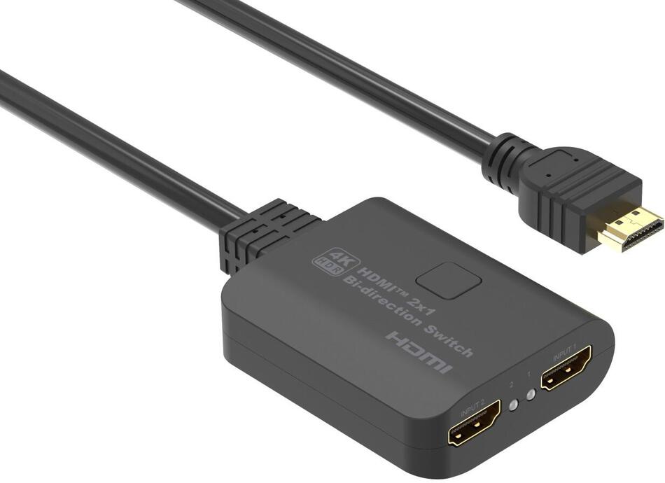 PREMIUMCORD HDMI 2.0 Switch 4K@60Hz, 4:4:4 obousměrný 2-1 nebo 1-2 (khswit21b)