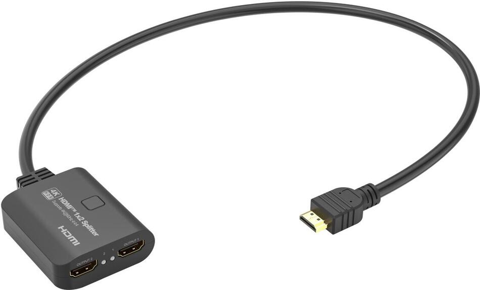 PREMIUMCORD HDMI 2.0 Mini Splitter 1-2 Pigtail 4Kx2K@60Hz HDCP2.2 Downscaler (khsplit2h)