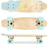 Spokey WOO-FISH Dřevěný cruiser board 56 cm, světle modrý