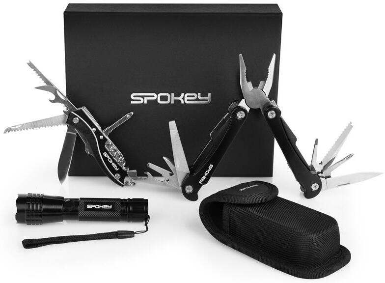 Spokey BOLD Sada multifunkčního nářadí v dárkové krabičce: nůž + kleště + svítilna
