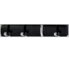 Nástěnný věšák - 4 háčky, černá Autronic GC3865 BK, Masiv