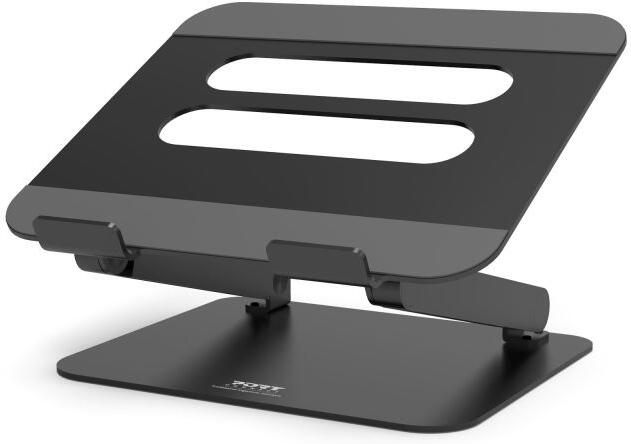 PORT CONNECT hliníkový stojan na notebook, černý (901108)