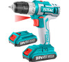 Vrtací šroubovák AKU, 20V Li-ion (2x), 2000mAh TOTAL TOOLS