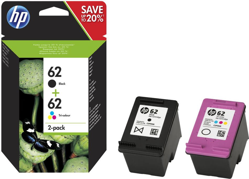 HP 62 inkoustové náplně CMYK (N9J71AE)