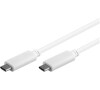 Kabel USB 3.1 C/USB C konektor 1m bílý TIPA