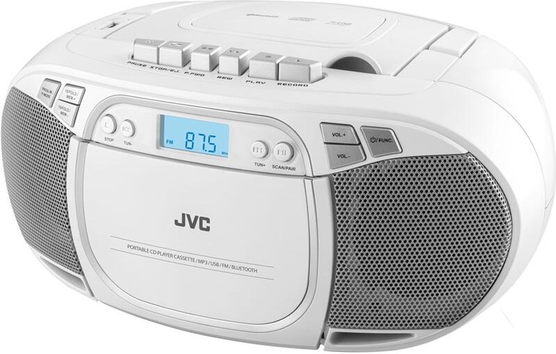 Radiomagnetofon s CD JVC RC-E451W, bílý