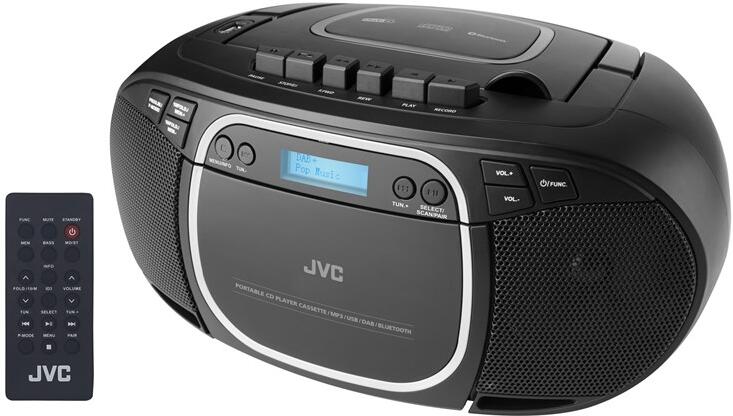 Radiomagnetofon DAB+/CD JVC RC-E561B-DAB, černý