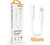 Audio adaptér Aligator Lightning / 3,5mm Jack, bílý