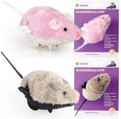 Hračka pro kočku Tommi Myška Marshmallow na klíček, 8cm