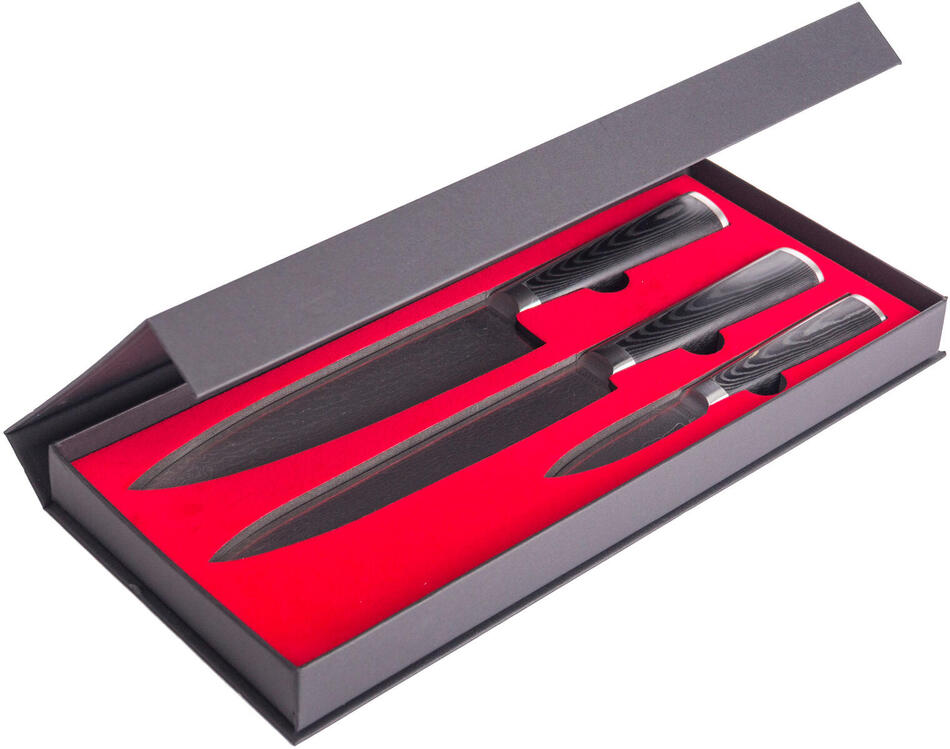 Sada nožů G21 Damascus Premium Box, 3 ks