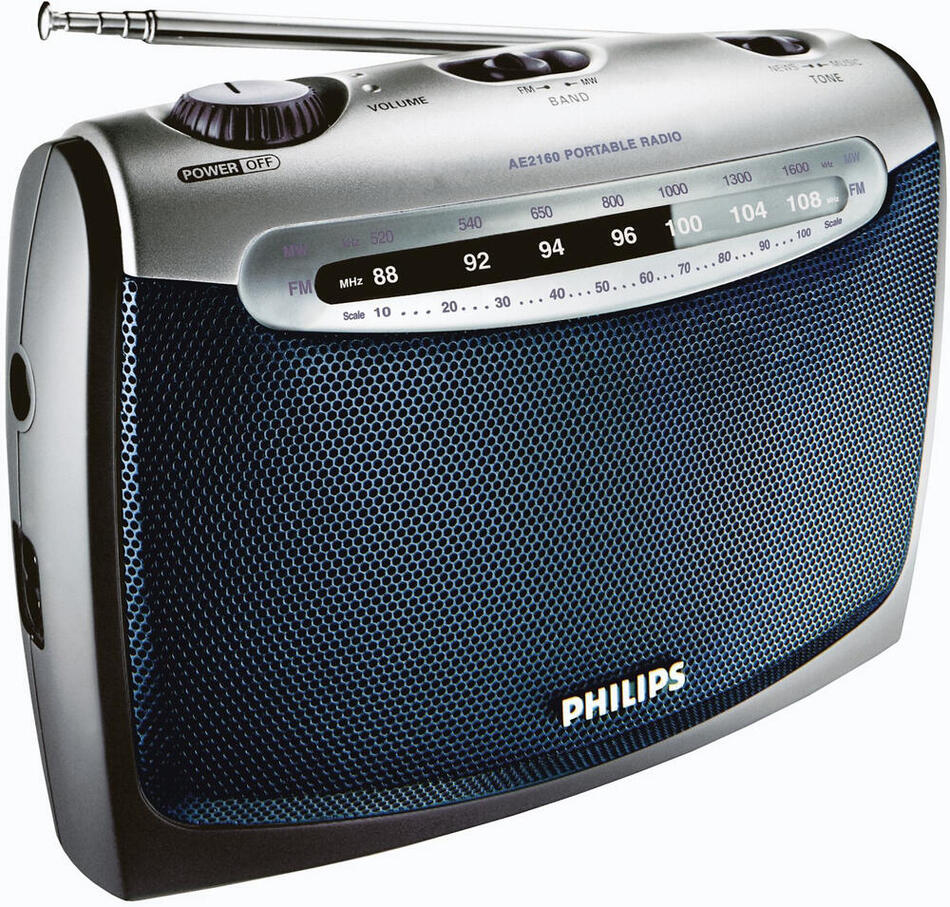 Radiopřijímač Philips AE2160, stříbrný