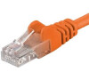 Patch kabel UTP cat 5e, 0,25m - oranžová