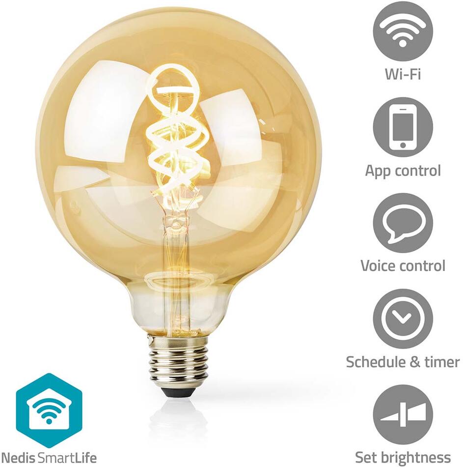 SmartLife LED žárovka NEDIS WIFILRT10G125