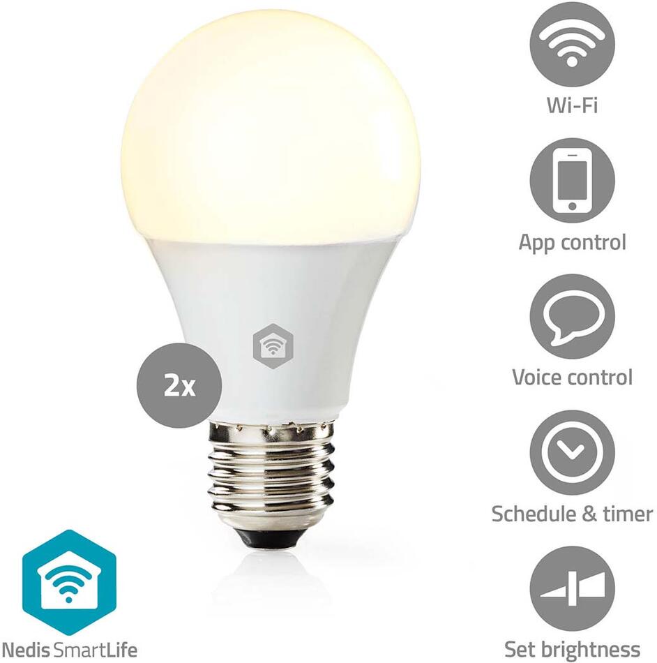 SmartLife Plnobarevná Žárovka NEDIS WIFILRC20E27