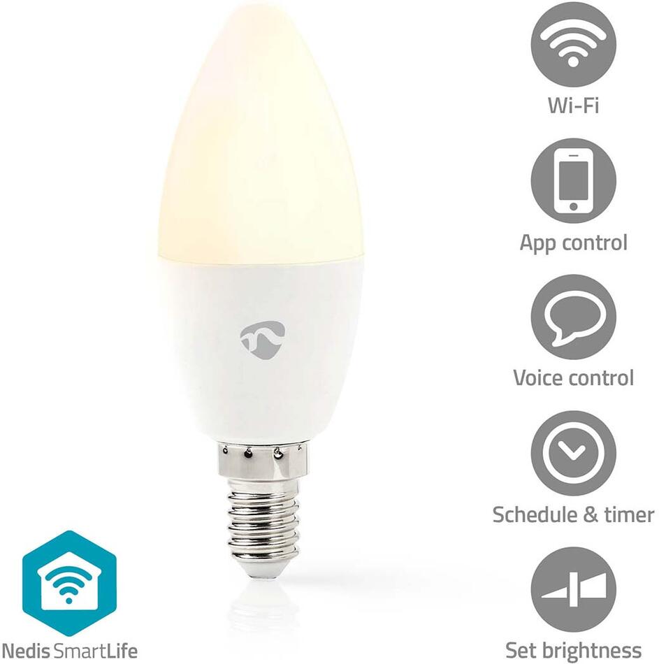 SmartLife Plnobarevná Žárovka NEDIS WIFILRC10E14