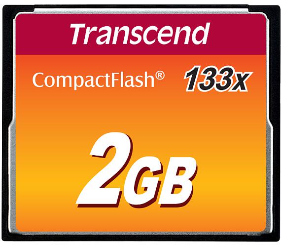 Transcend 2GB CF (133X) paměťová karta (MLC) (TS2GCF133)