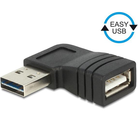 DeLOCK adaptér EASY-USB 2.0-A samec &gt; USB 2.0-A samice pravoúhlý levý/pravý (65522)