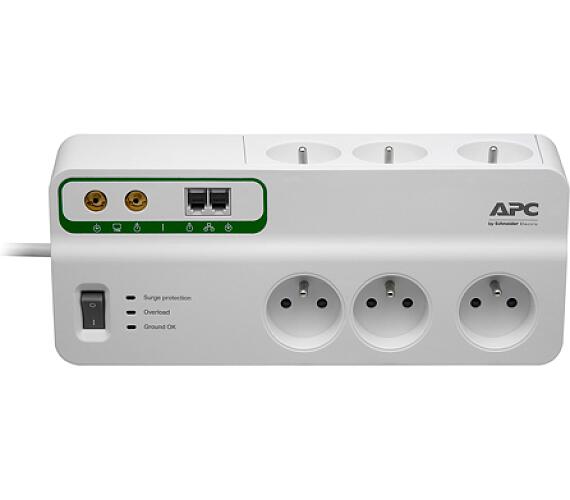 APC Home/Office SurgeArrest 6 Outlets with Phone and Coax Protection 230V Czech (PMH63VT-FR)