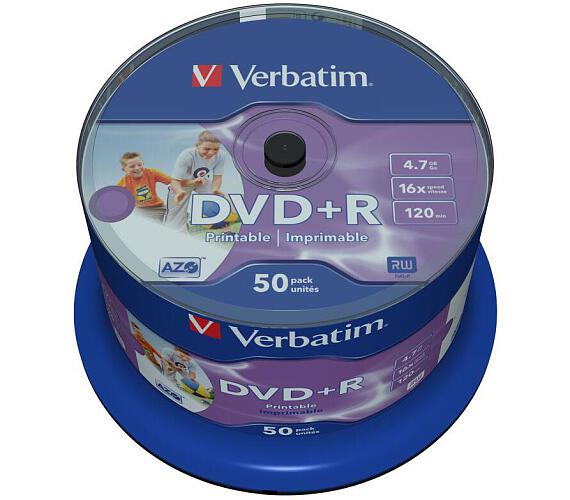 Verbatim VERBATIM DVD+R(50-Pack)Cake / Print / 16x / 4.7GB / NoID (43512)