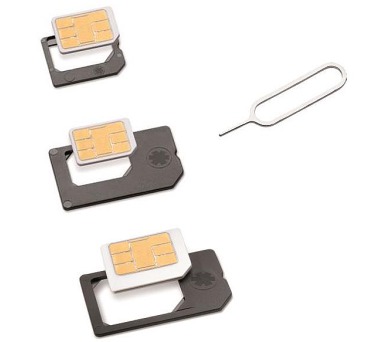 SIM adaptér set pro micro SIM 3ff-2ff