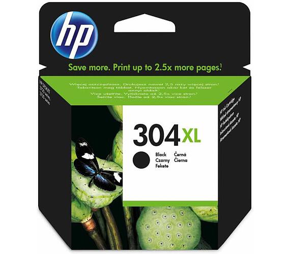 HP 304XL Černá originální inkoustová kazeta (N9K08AE)