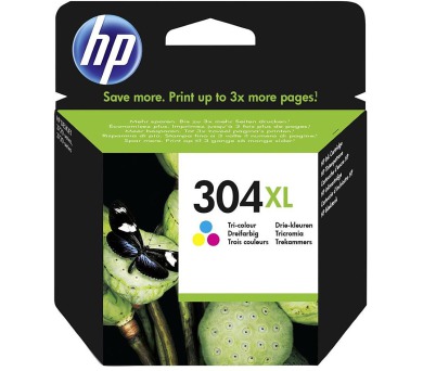 HP 304XL Tříbarevná originální inkoustová kazeta (N9K07AE)