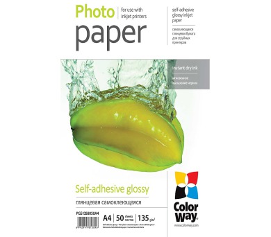 COLORWAY fotopapír/ samolepící/ glossy 135g/m2