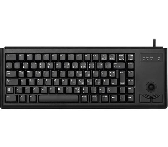 CHERRY klávesnice G84-4400 s trackballem/ drátová/ USB/ ultralehká a malá/ černá EU layout (G84-4400LUBEU-2)