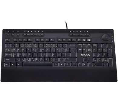 CRONO klávesnice CK2111/ drátová/ multimediální/ USB/ CZ+SK/ černá
