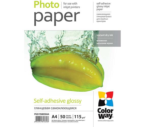 COLORWAY fotopapír/ samolepící/ glossy 115g/m2