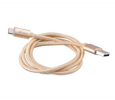 AKASA kabel USB2.0 Typ-A na Typ-C / AK-CBUB34-10GL / 1m / zlatý /