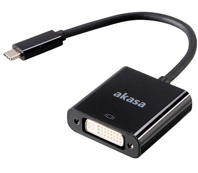 AKASA redukce USB Type-C na DVI-I(F) / AK-CBCA09-15BK / 15cm /