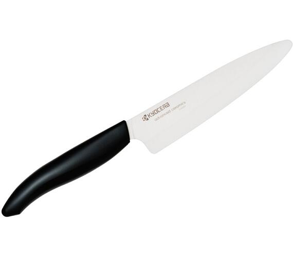KYOCERA keramický nůž kuchyňský univerzál s bílou čepelí 13 cm/ černá rukojeť (FK-130WH-BK)