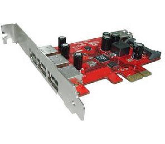 Kouwell UB-119 PCI-E karta 3x USB3.0 port/ 1x interní/ včetně Low profille