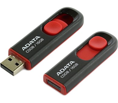 ADATA flash disk 16GB C008 USB 2.0 černý (AC008-16G-RKD)