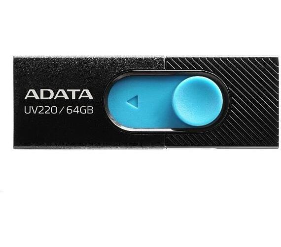 ADATA flash disk 64GB UV220 USB 2.0 modro-černý (AUV220-64G-RBKBL)