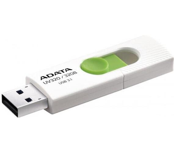 ADATA flash disk 32GB UV320 USB 3.1 bílo-zelený (AUV320-32G-RWHGN)
